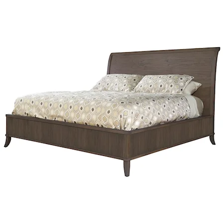 Queen Sleigh Bed in Sumatra Finish